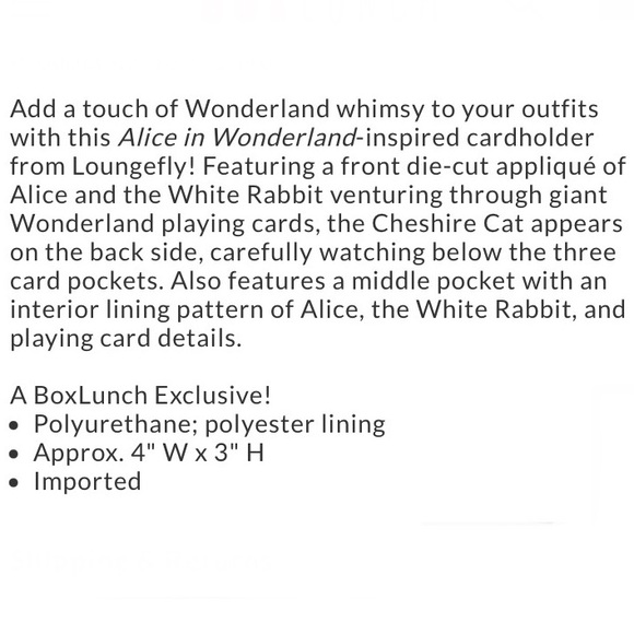 DANIELLE NICOLE LOUNGEFLY DISNEY ALICE IN WONDERLAND MINI BACKPACK CARDHOLDER +! - Picture 12 of 15